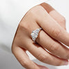 Sterling Silver Emerald Cut Engagement Ring