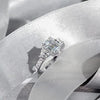 Sterling Silver Emerald Cut Engagement Ring