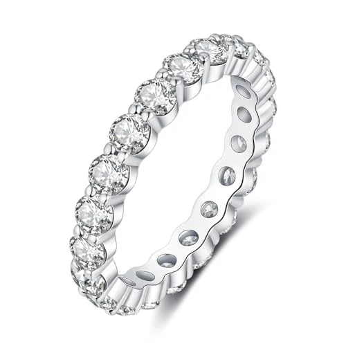 Moissanite Eternity Wedding Band