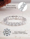 Moissanite Eternity Wedding Band