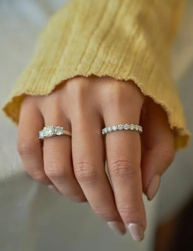 Moissanite Eternity Wedding Band
