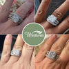Moissanite Halo Wedding Ring Set