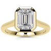 Emerald Cut Moissanite Solitaire Ring