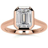 Emerald Cut Moissanite Solitaire Ring