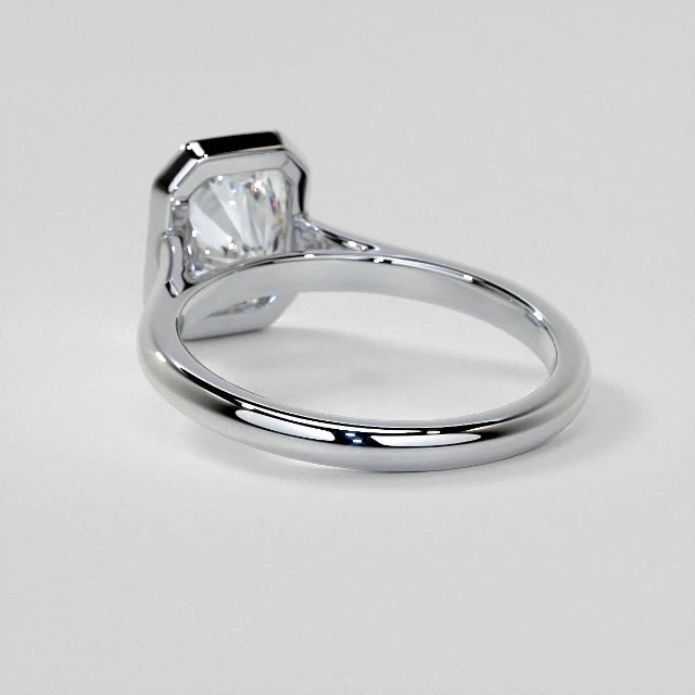 Emerald Cut Moissanite Solitaire Ring