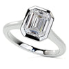 Emerald Cut Moissanite Solitaire Ring