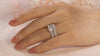Radiant Silver Engagement Ring Set